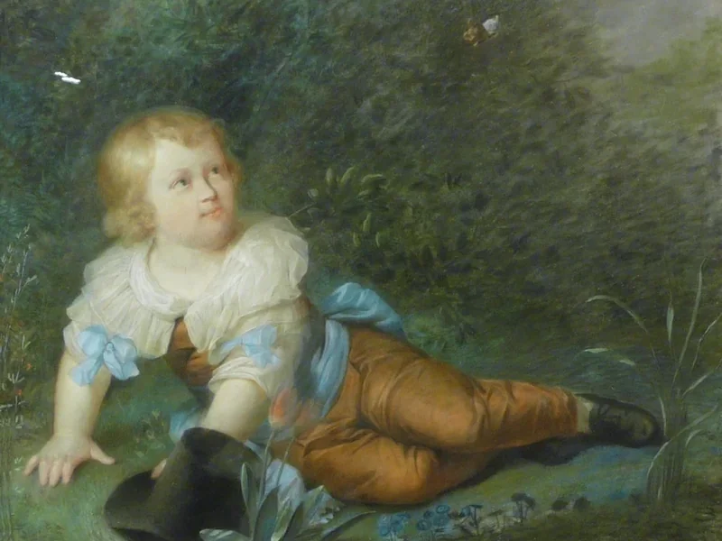 1750-Daniel Caffe - Ragazzo con farfalla
